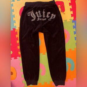 Juicy x Forever 21 Velour Black Joggers, XS no pockets in good condition